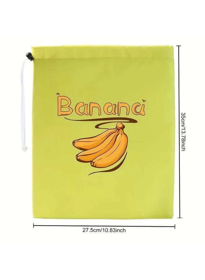 Reusable Food Storage Bags Set of 3 Oversized Leakproof Breathable Drawstring Keep Fresh 2 Weeks Yellow Green Orange - Image 3